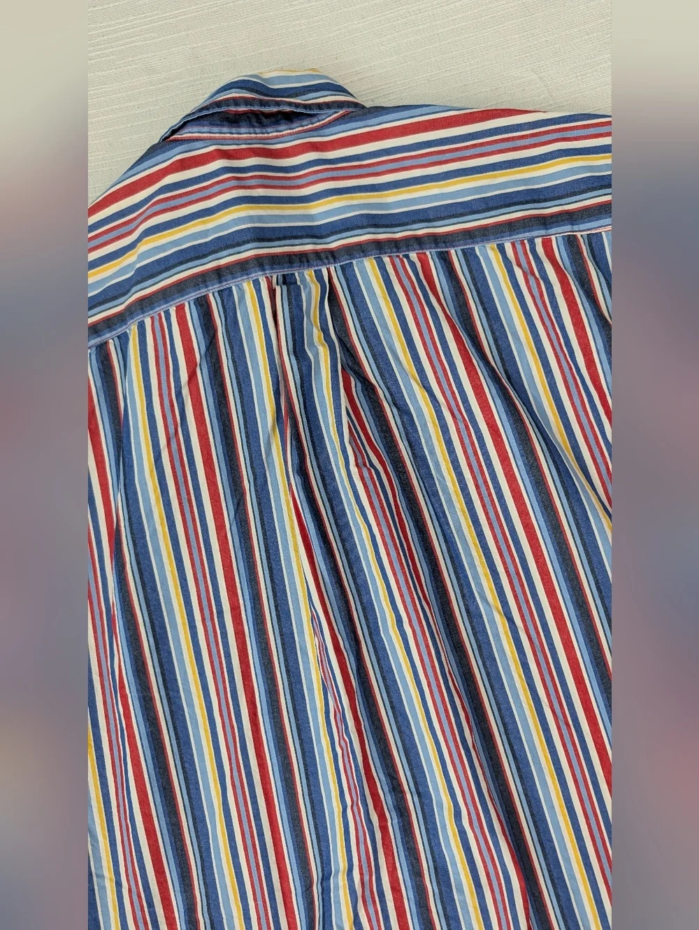 Ralph Lauren Multi-Stripe Button-Down Shirt - Big Boy Sz L (16-18)